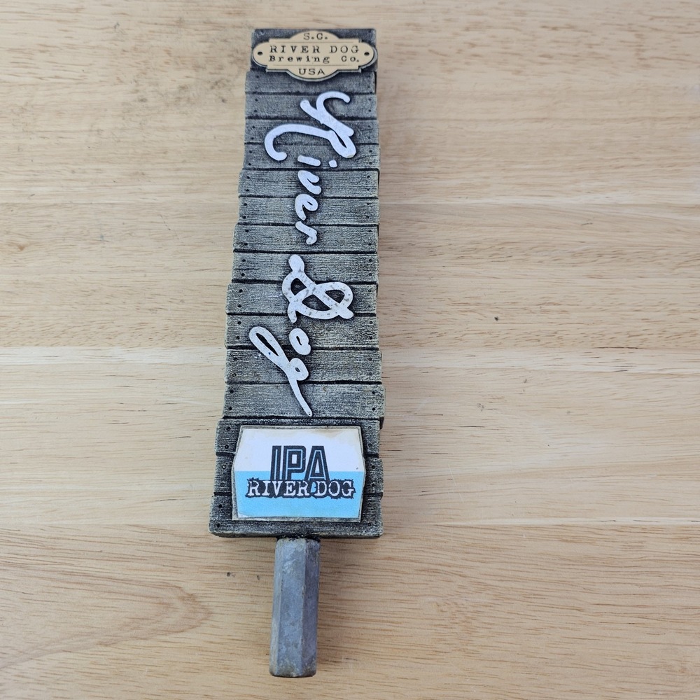 RIVER DOG IPA PILSNER Draft beer tap handle.‎ SOUTH CAROLINA Mancave 11 inches